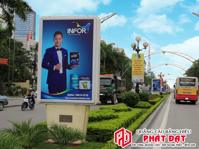 Mẫu bảng hiệu hộp đèn sơn infor - Bảng hiệu hộp đèn ngoài trời