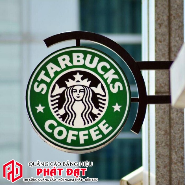 Mẫu biển hiệu hộp đèn quán cafe - Bảng hiệu hộp đèn tròn đẹp