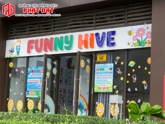 làm bảng hiệu chữ nổi cho trường học