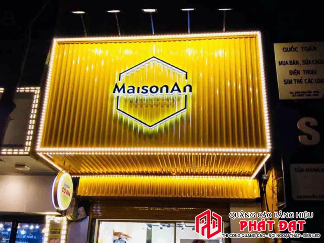 mẫu bảng hiệu chữ nổi bằng tôn
