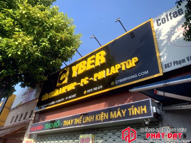 mẫu bảng hiệu chữ nổi đèn LED