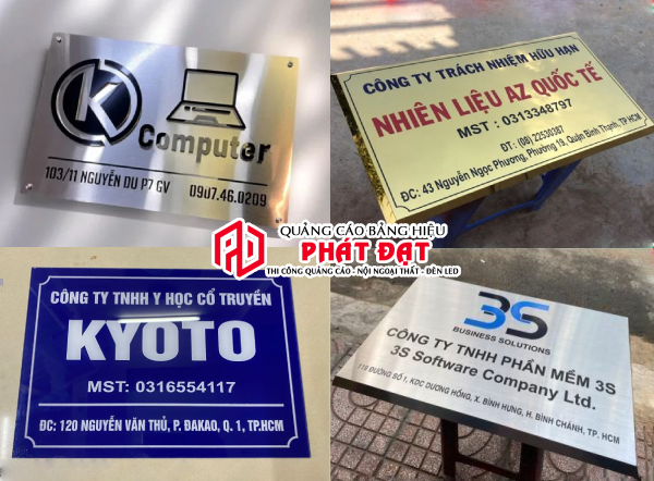 Mẫu bảng hiệu công ty đẹp - Thiết kế biển tên công ty uy tín, giá rẻ tại TPHCM