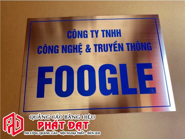 Mẫu bảng hiệu inox ăn mòn đẹp - Làm biển tên công ty bằng inox giá rẻ