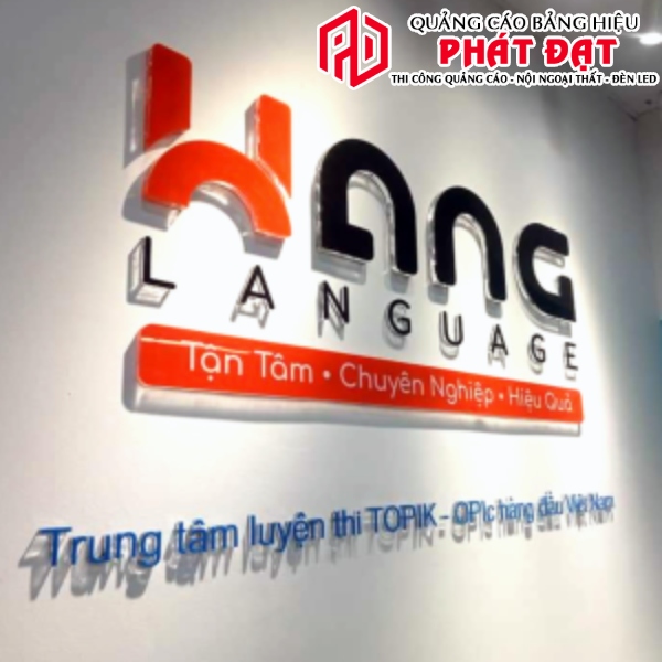 Mẫu biển tên công ty chữ nổi mica đẹp nổi bật