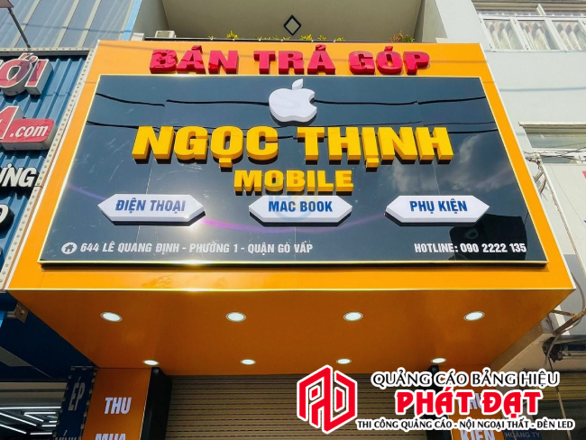mẫu bảng hiệu cửa hàng điện thoại đẹp hiện đại