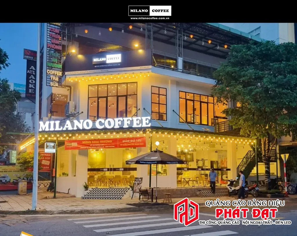 Đơn vị làm bảng hiệu quán cà phê đẹp uy tín