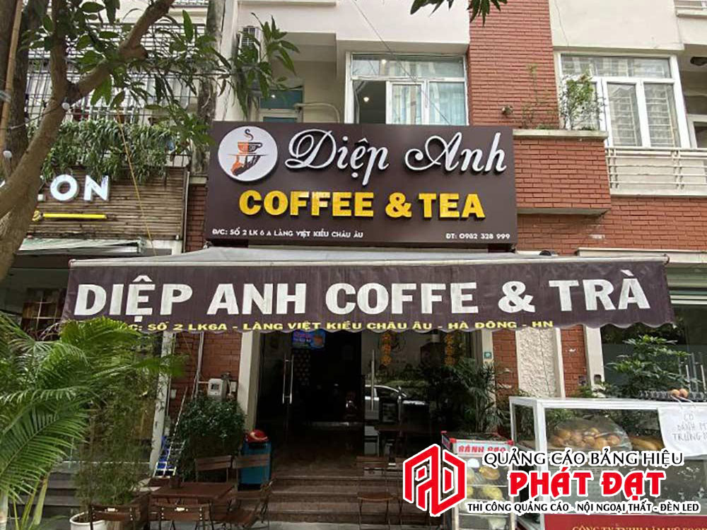 mẫu bảng hiệu cafe chữ nổi đẹp