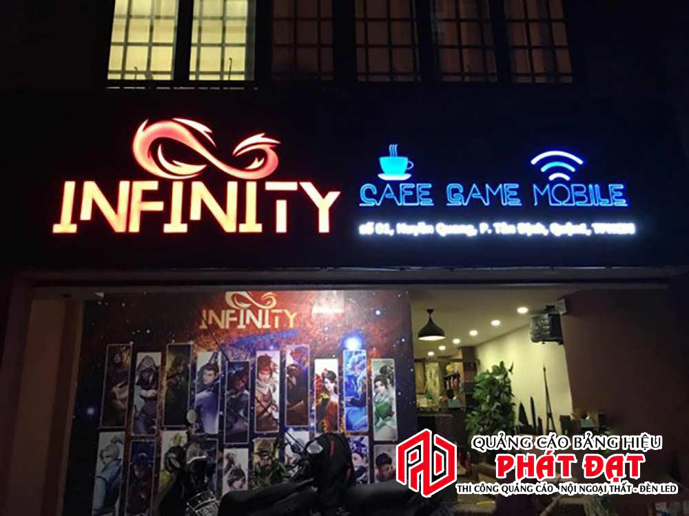 Mẫu bảng hiệu cafe sáng tạo đèn neon