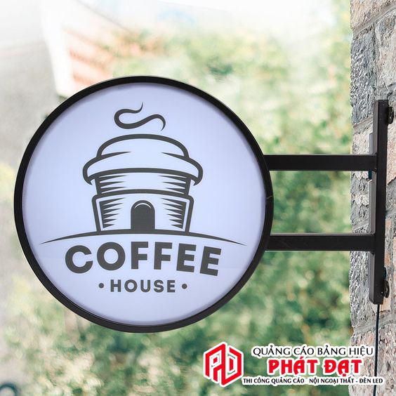 Mẫu bảng hiệu hộp đèn quán cafe đẹp ấn tượng