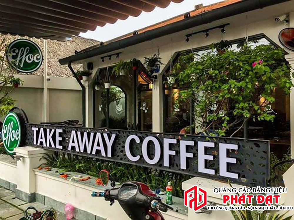 Mẫu bảng hiệu quán cafe ấn tượng