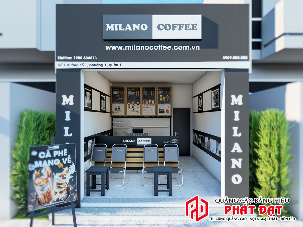 Thiết kế làm bảng hiệu quán cà phê đẹp