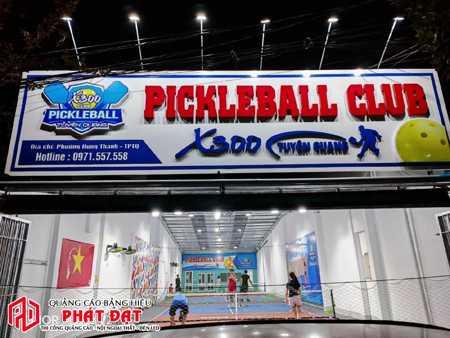 Mẫu bảng hiệu pickleball chữ nổi đẹp