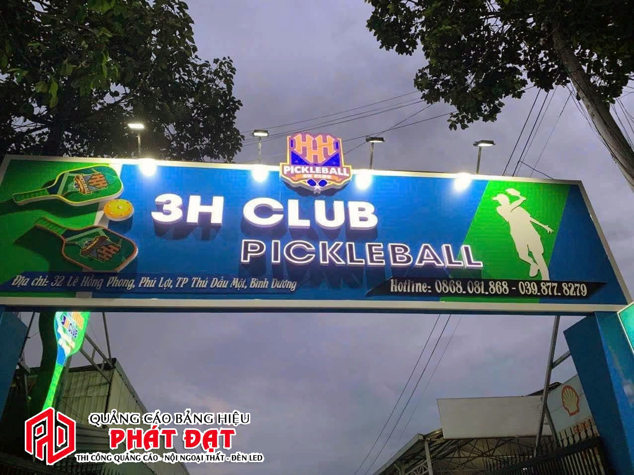 Đơn vị thi công bảng hiệu pickleball uy tín
