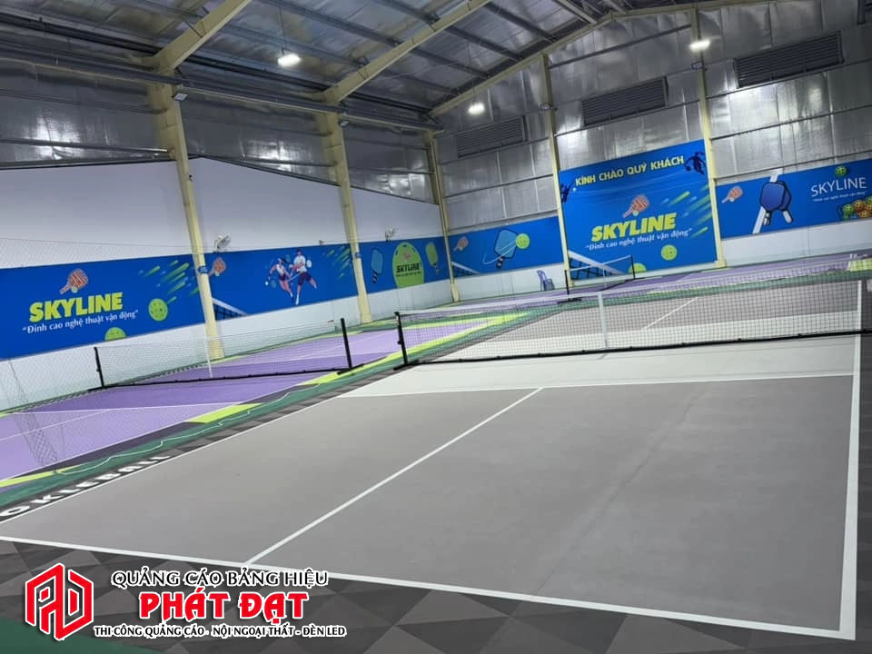 Bảng hiệu trong nhà cho sân tập pickleball